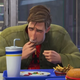 Peter Parker as a very greasy Spider-Man.